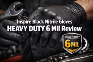 Inspire Black Nitrile Gloves HEAVY DUTY 6 Mil Review