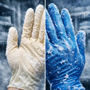 LATEX vs. NITRILE Disposable gloves: WHICH IS THE RIGHT GLOVE FOR -15°C to -20°C COLD?