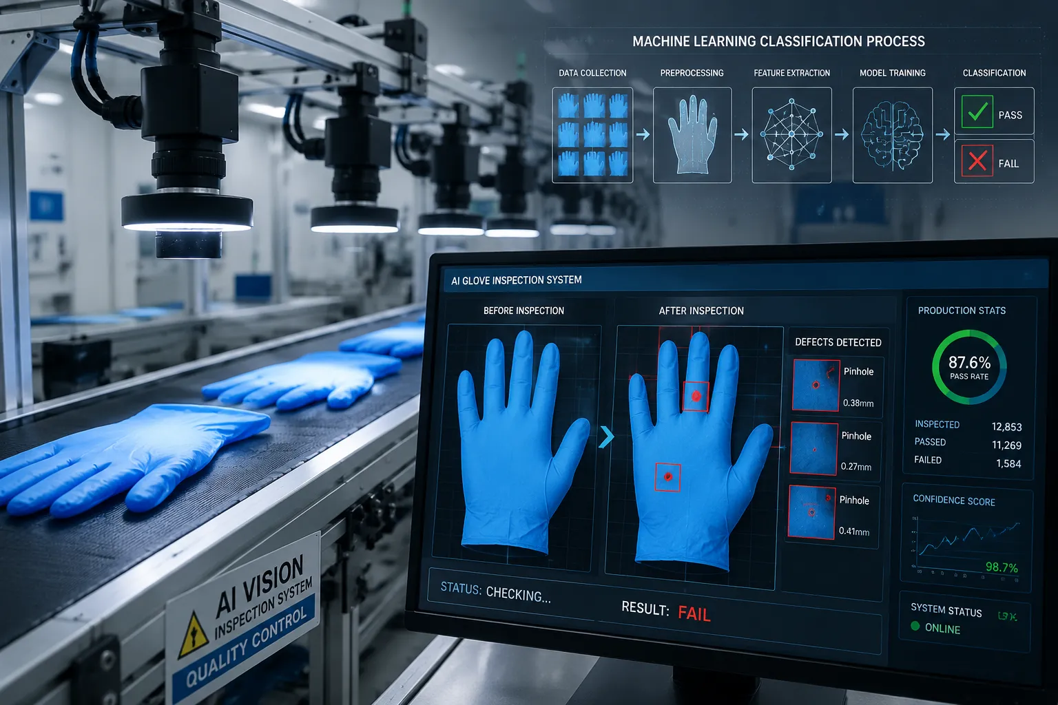 How Does AI Improve Quality Control in Nitrile Glove Production
