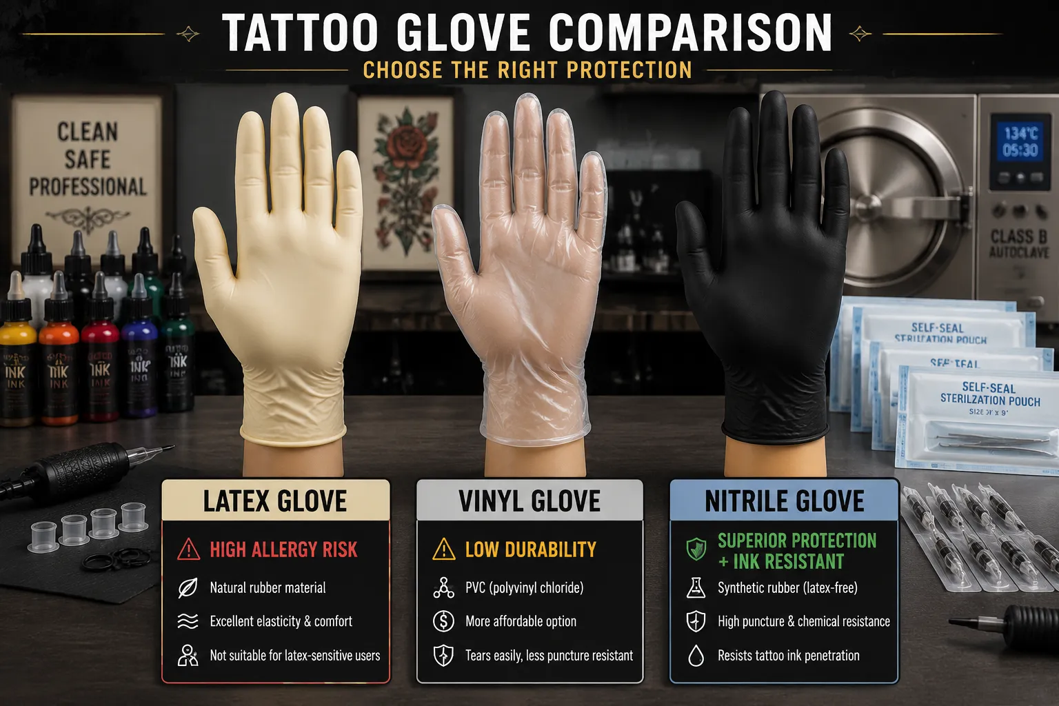How Much Do Nitrile Gloves Cost for Tattoo Shops