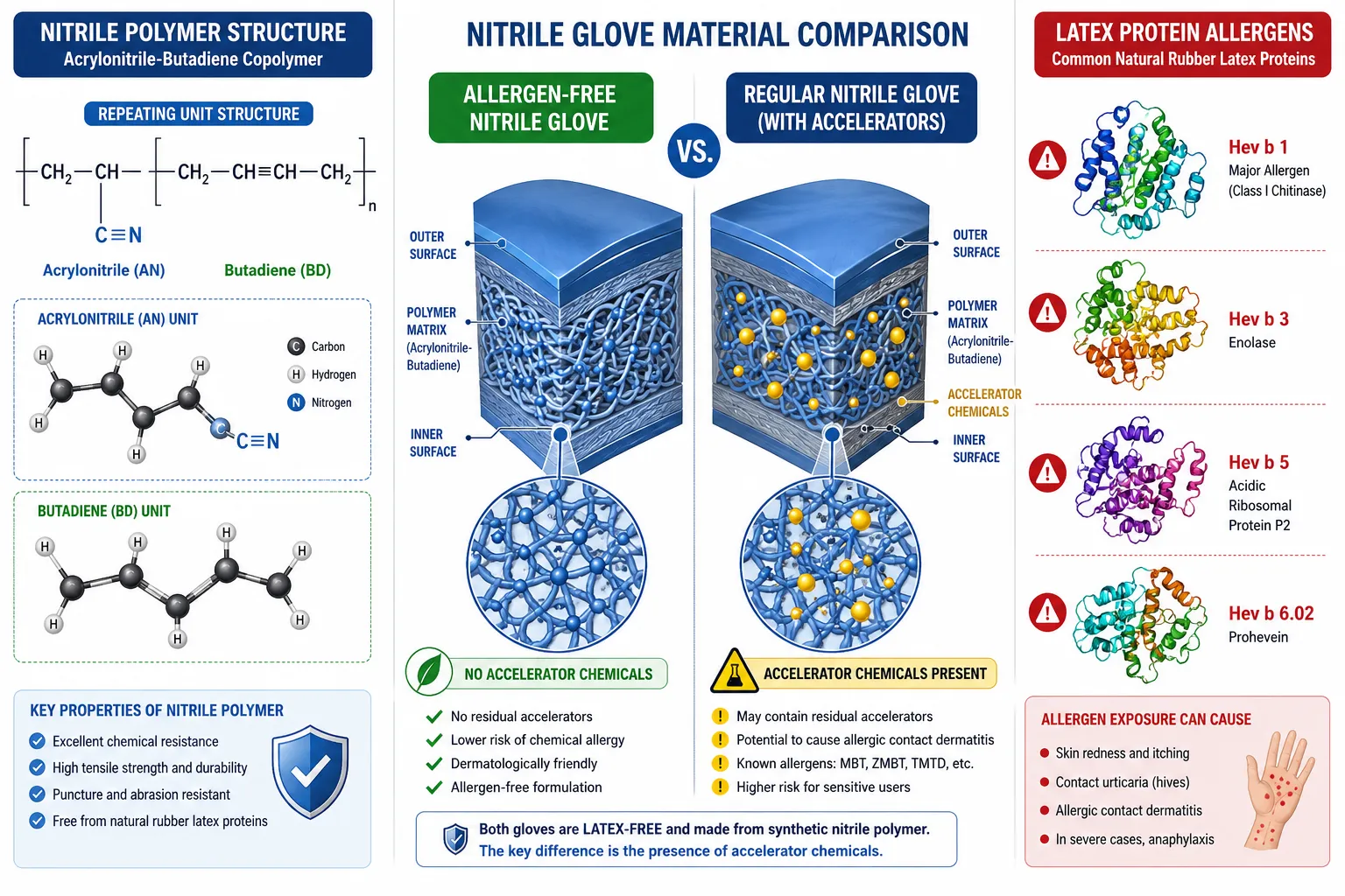 What Makes Nitrile Gloves Allergen-Free Compared to Latex Gloves